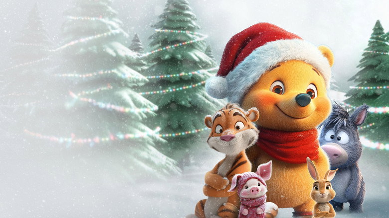 A Winnie-the-Pooh Christmas backdrop 2