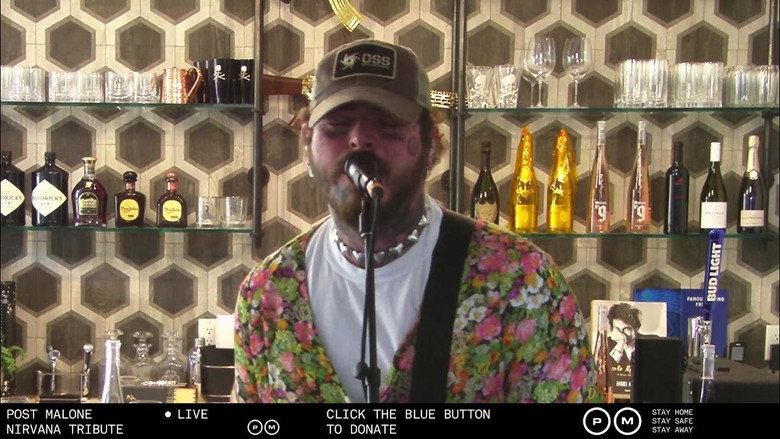Post Malone Nirvana Tribute Livestream backdrop 2