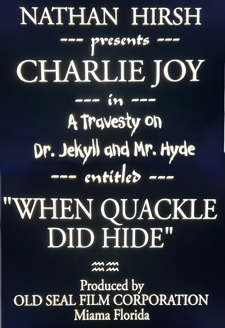 When Dr. Quackell Did Hide