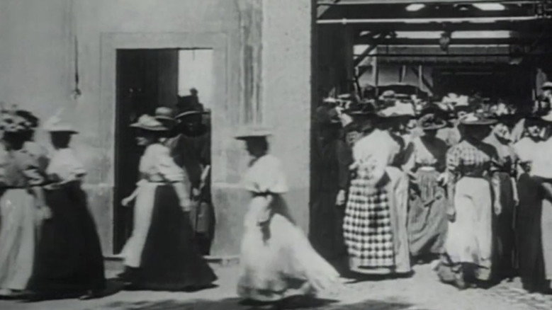 Workers Leaving the Factory backdrop 2