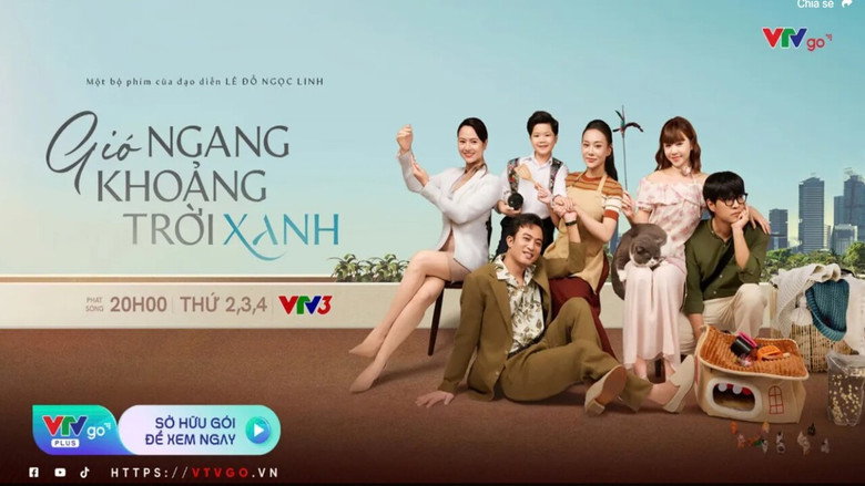 Gió ngang khoảng trời xanh backdrop 2
