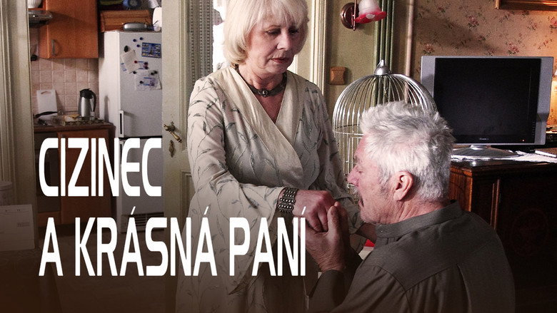 Cizinec a krásná paní backdrop 1