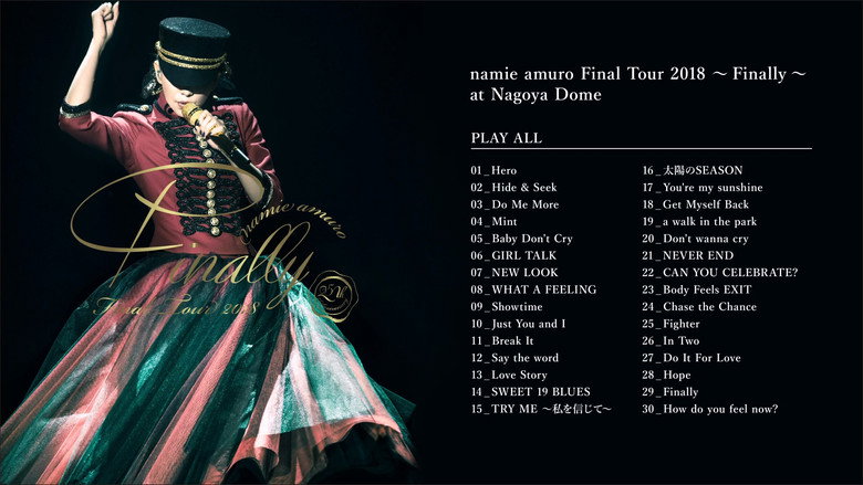Namie Amuro Final Tour 2018 ~Finally~ at Nagoya Dome backdrop 2