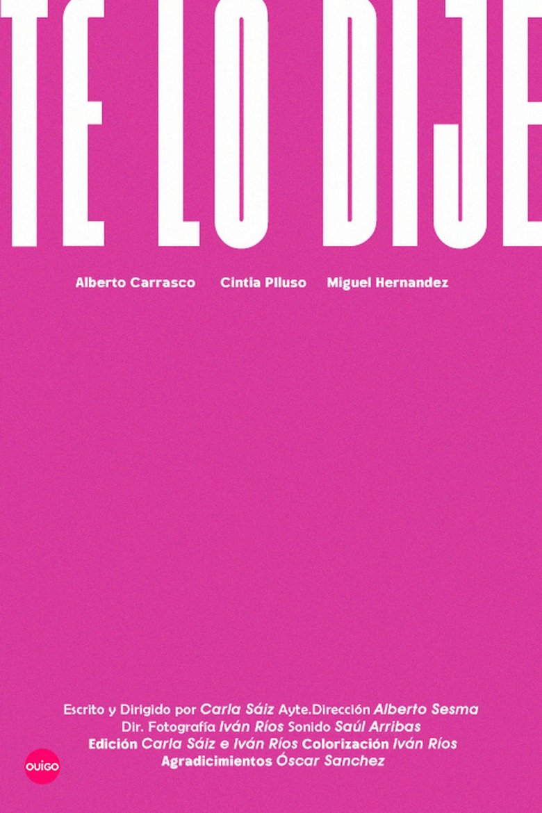 Te Lo Dije main poster