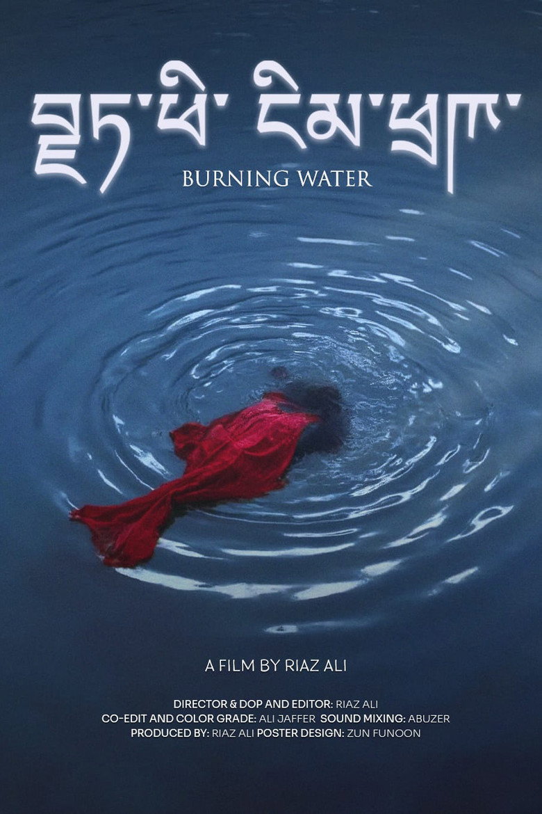 burning water background