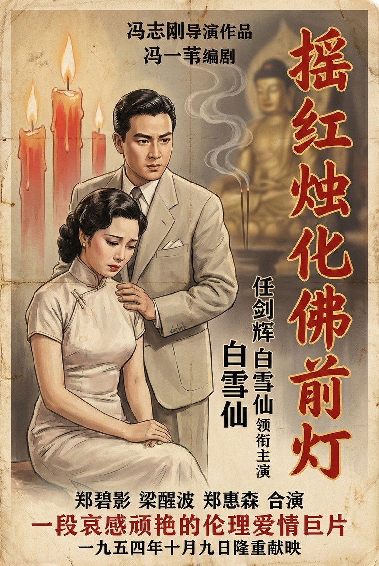 瑶红烛化佛前灯 background