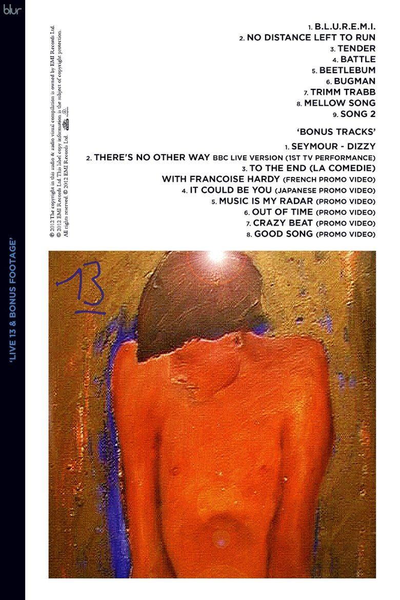 Blur: Live 13 & Bonus Footage main poster
