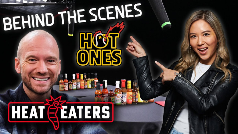 Still image for Heat Eaters season 1 episode 3: Hot Ones Studio Tour with Sean Evans! + Wing Tutorial & CRAZY Hot Sauce Tasting Still image for Heat Eaters season 1 episode 3: Hot Ones Studio Tour with Sean Evans! + Wing Tutorial & CRAZY Hot Sauce Tasting