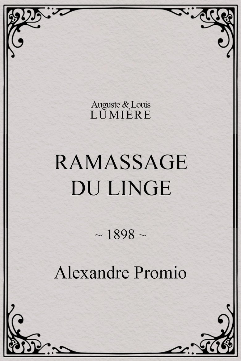 Ramassage du linge main poster