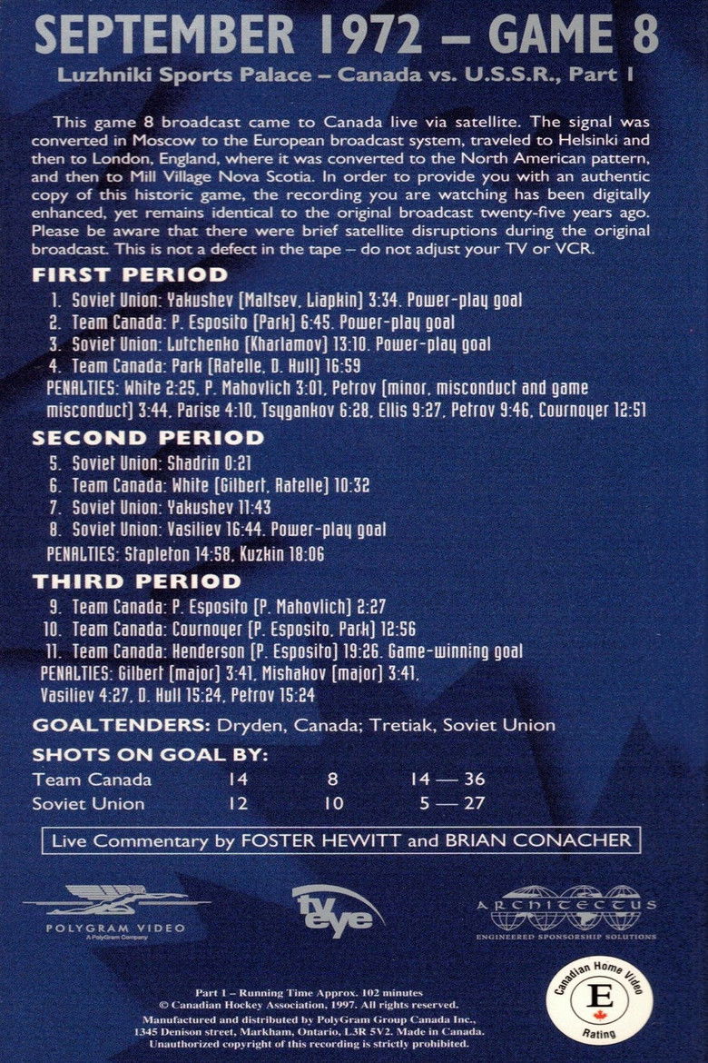 Imatge de Game 8 - Canada vs. U.S.S.R.