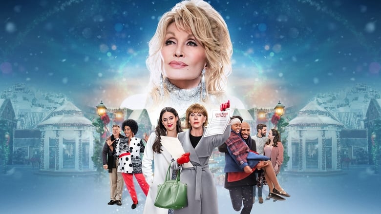 Dolly Parton's Christmas on the Square banner backdrop