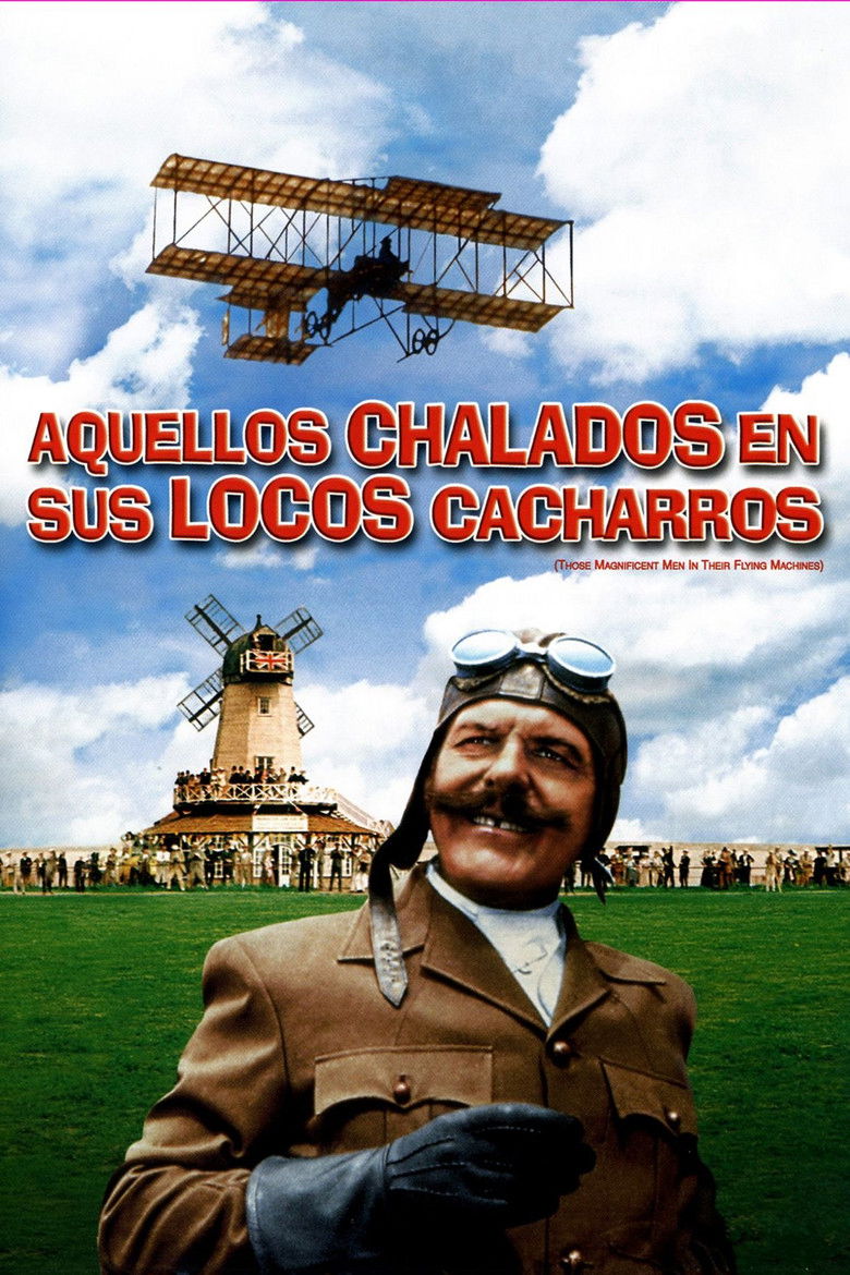 Los intrépidos hombres en sus máquinas voladoras