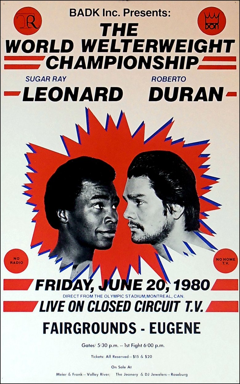 Sugar Ray Leonard vs. Roberto Duran main poster
