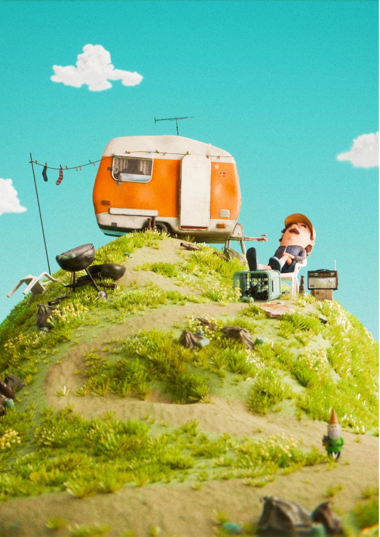 No Care Caravan background