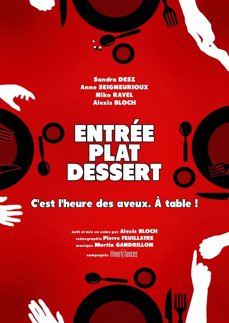 Entrée plat dessert background