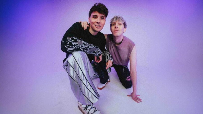 Dan and Phil: Hard Launch World Tour backdrop
