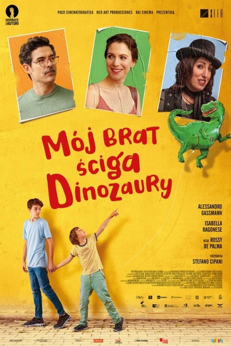 Plakat filmu Mój brat ściga dinozaury