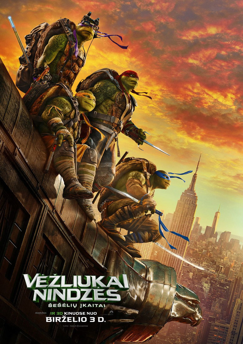 Vėžliukai nindzės: &scaron;e&scaron;ėlių įkaitai (2016)