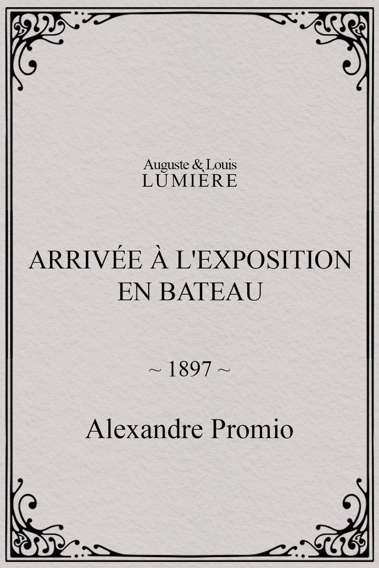 Arrivée à l'exposition en bateau main poster