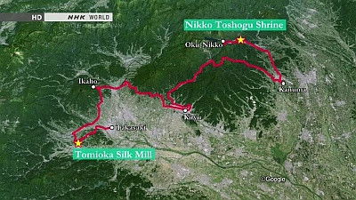 Still image for Cycle Around Japan season 1 episode 3: Autumn: World Heritage Sites: Tomioka to Nikko