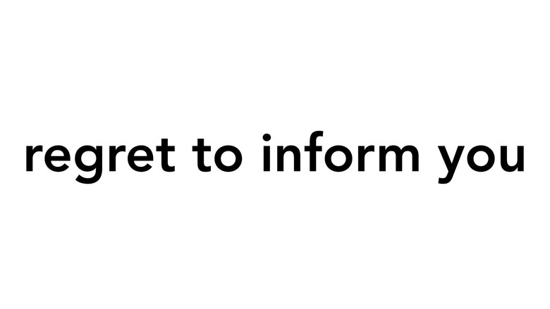 Imatge de Regret to Inform You