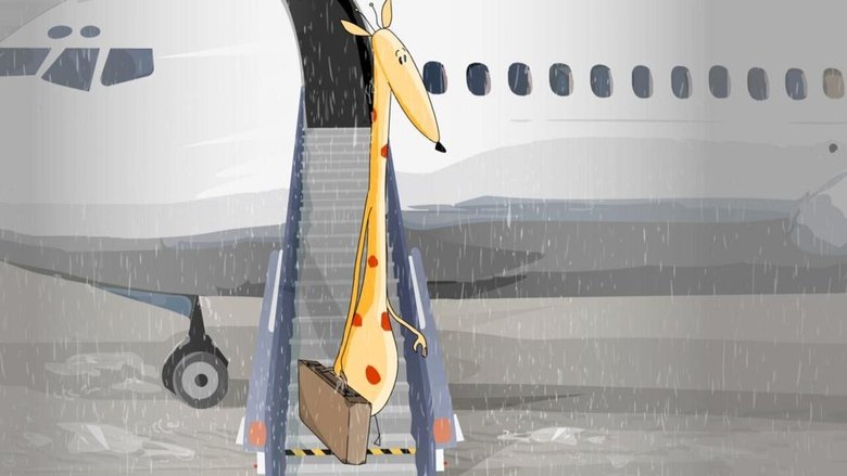 Une girafe sous la pluie