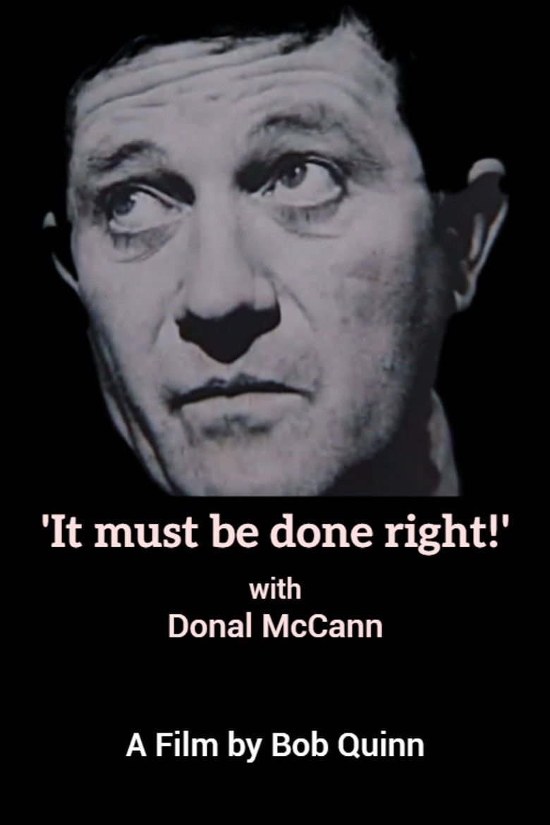 'It must be done right!' with Donal mcCann