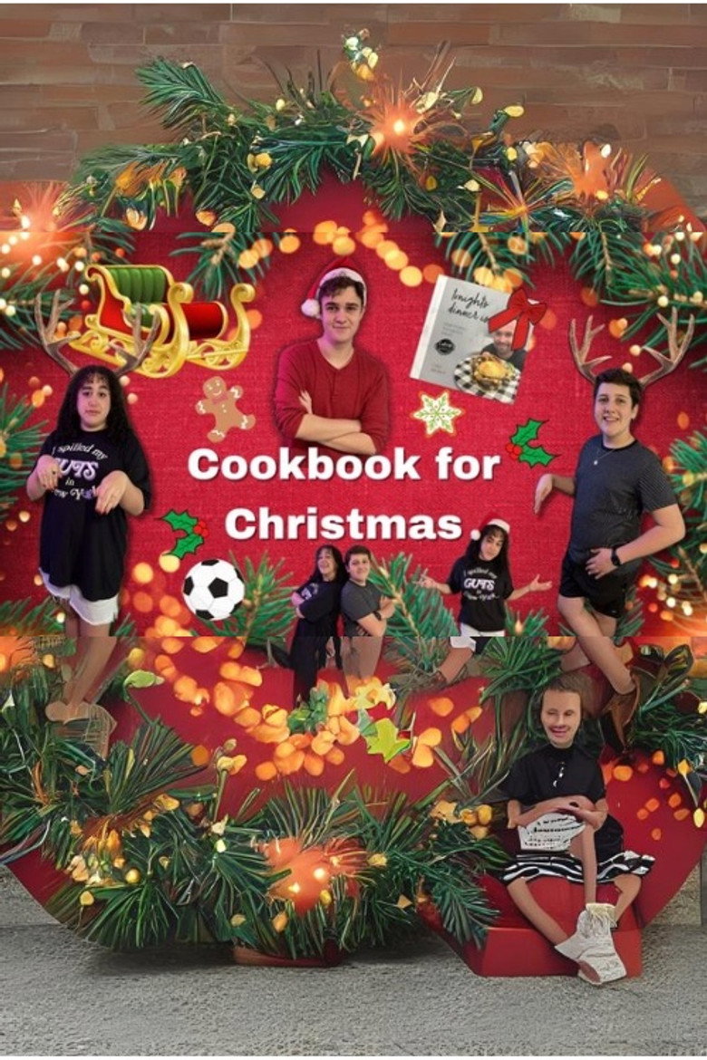 Cookbook for Christmas background