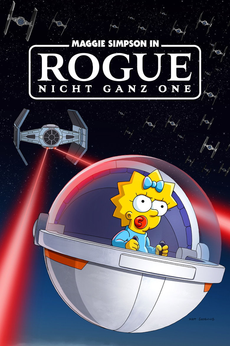 Filmplakat zu Maggie Simpson in „Rogue nicht ganz One“