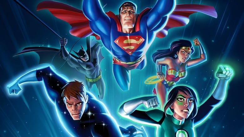Justice League vs. the Fatal Five banner backdrop