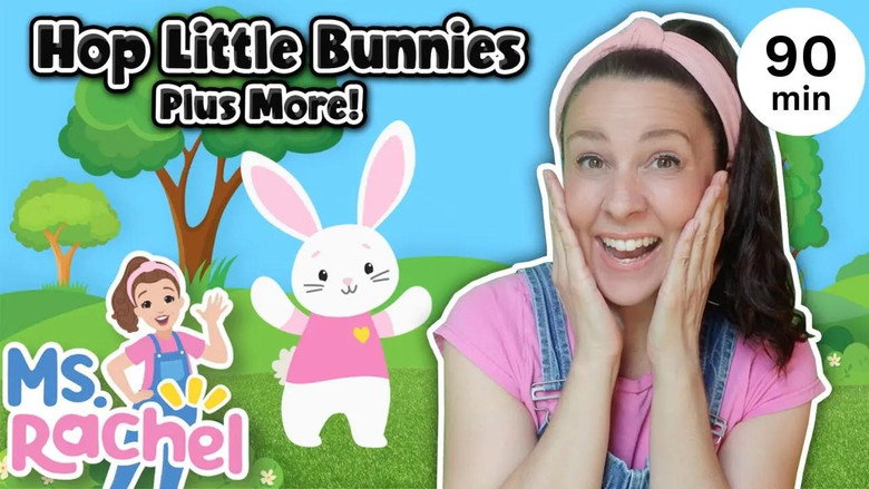 Hop Little Bunnies Hop Hop Hop + More Ms Rachel Nursery Rhymes & Kids Songs görseli