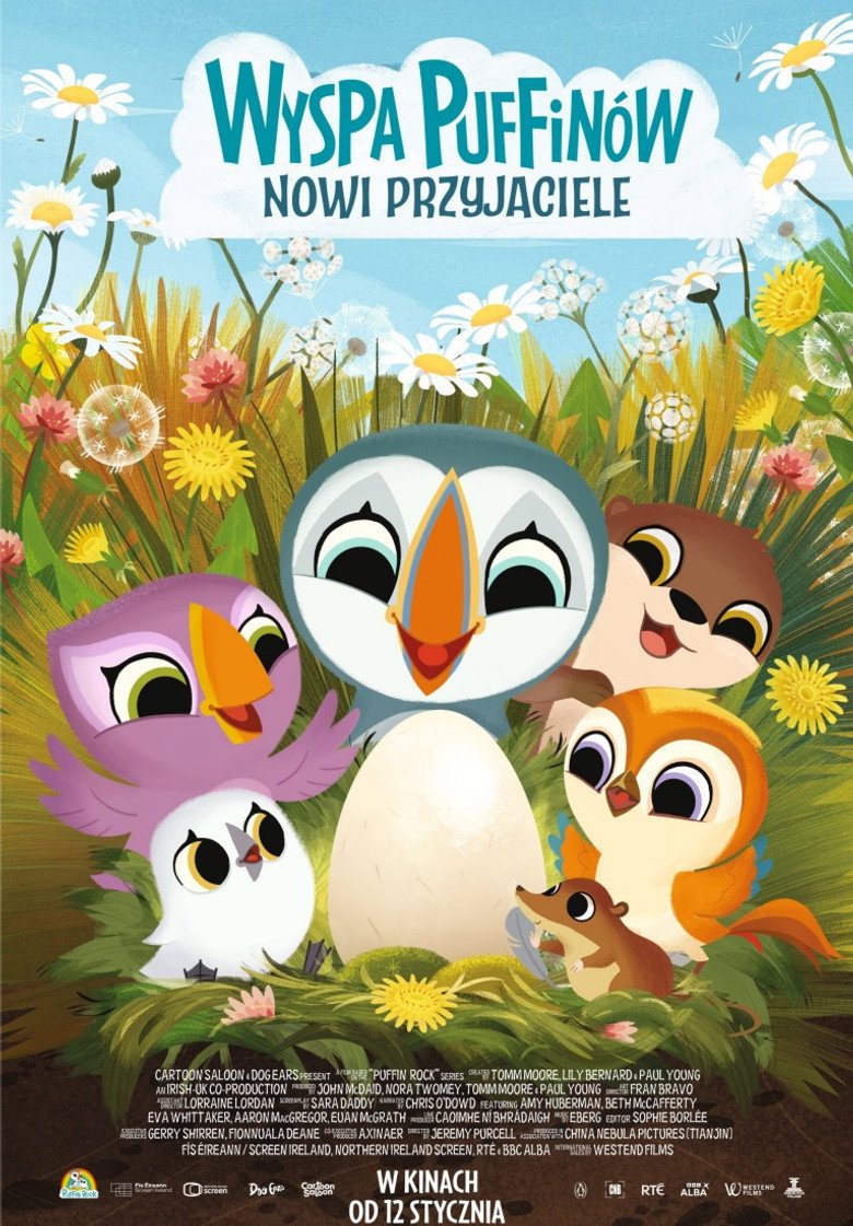 Plakat filmu Wyspa Puffinów. Nowi przyjaciele