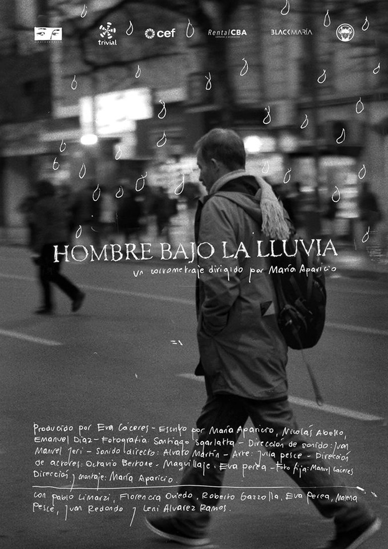 Hombre bajo la lluvia main poster