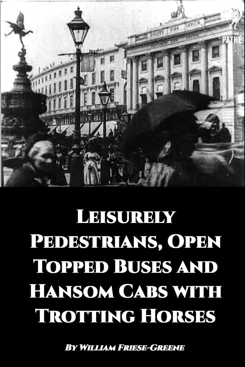 Imatge de Leisurely Pedestrians, Open Topped Buses and Hansom Cabs with Trotting Horses