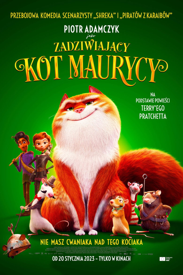 Plakat filmu Zadziwiający kot Maurycy