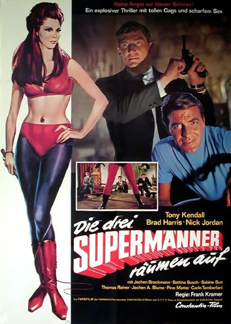 Die drei Supermänner räumen auf poster