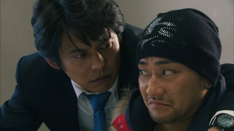 Still from Section Chief Aoshima Shunsuke THE MOBILE: Cases happening in the Interrogation Room!