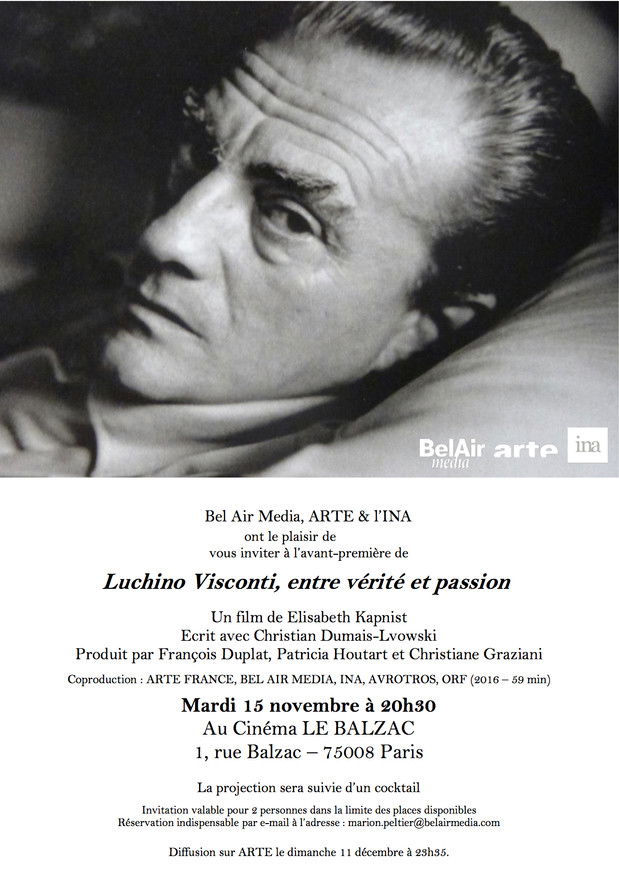 Luchino Visconti, entre v&eacute;rit&eacute; et passion (2016)
