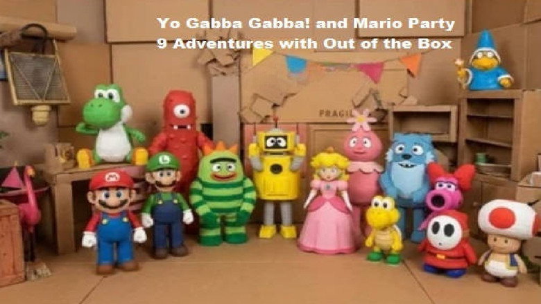 Still from Yo Gabba Gabba! and Mario Party 9 Adventures with Out of the Box