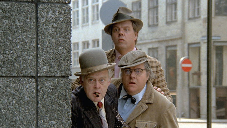 Imatge de Olsen-bandens flugt over plankeværket