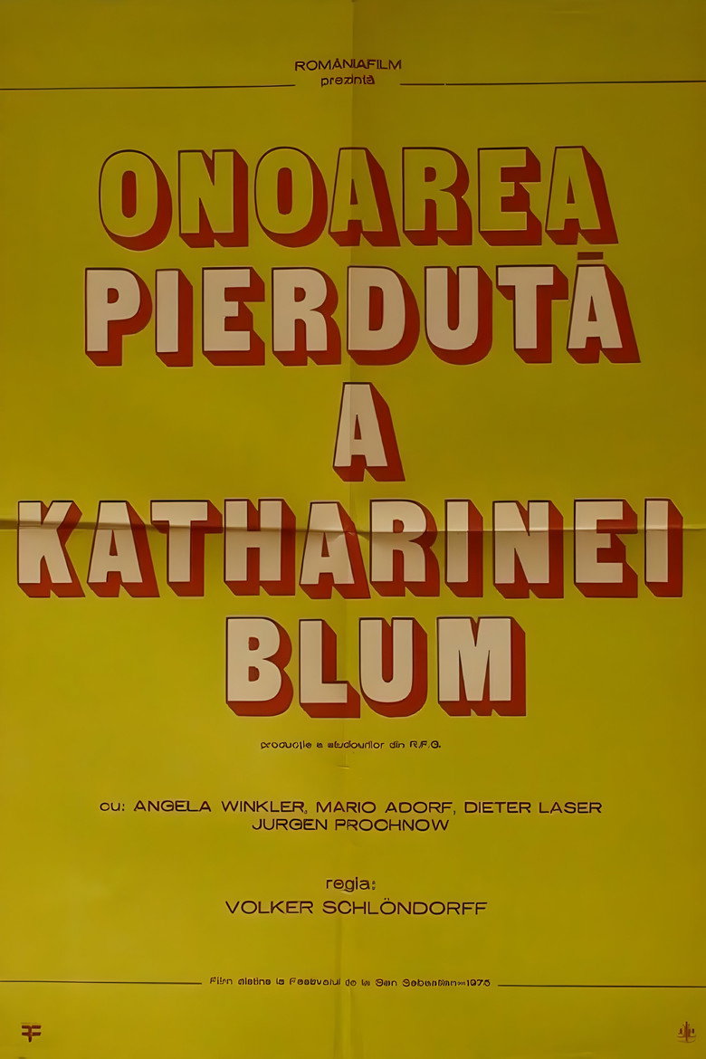 Poster Onoarea pierdută a Katharinei Blum