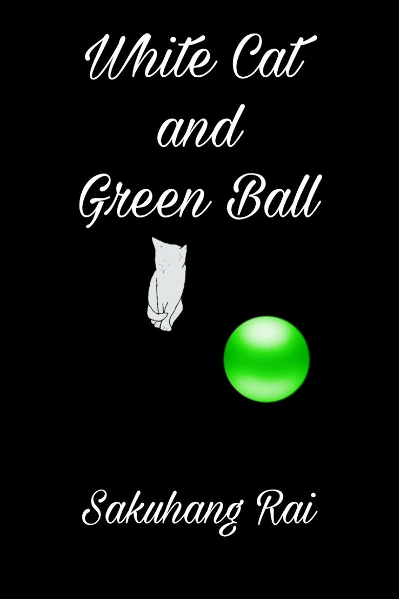 Imatge de White Cat and Green Ball