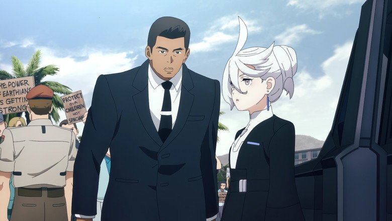 Still from Mobile Suit Gundam: The Witch from Mercury - Season 1 Episode 19