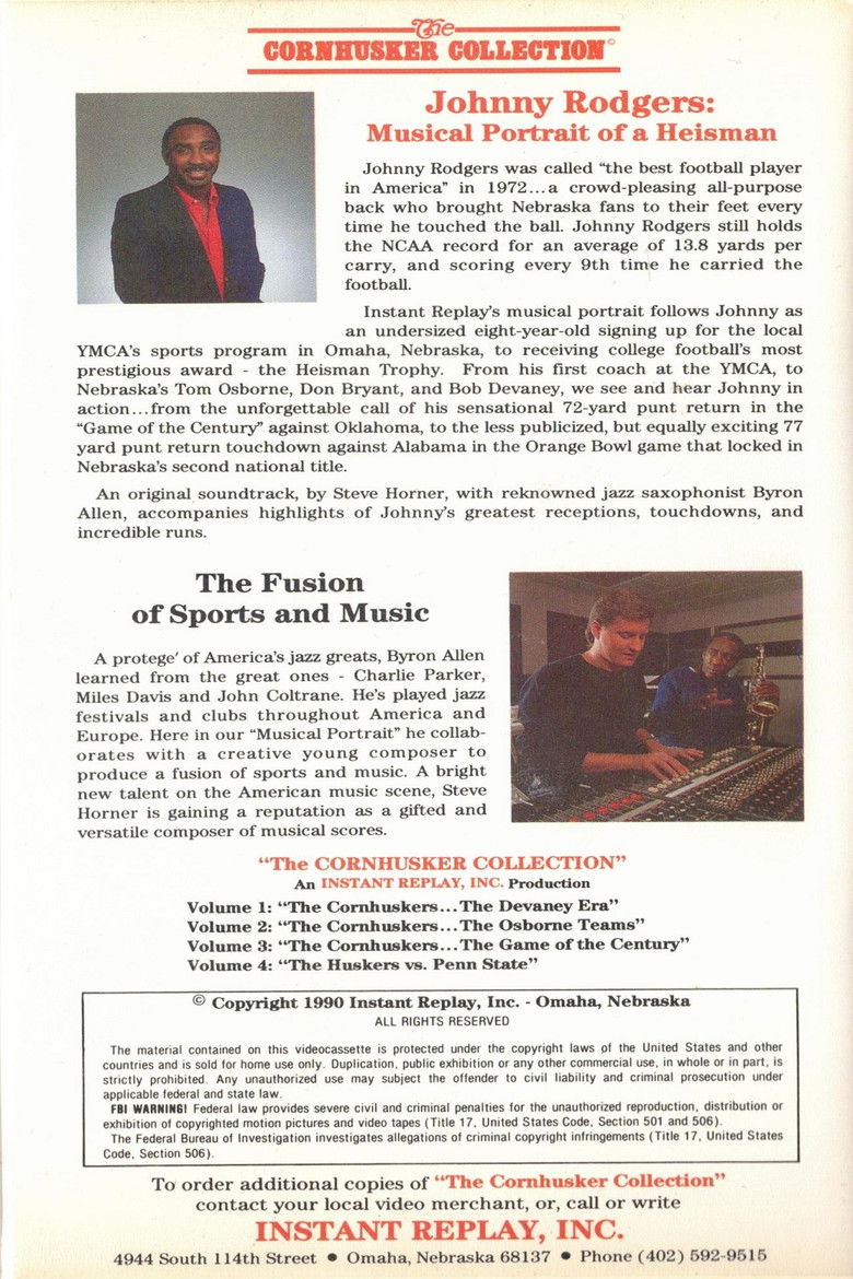 Imatge de The Huskers: Johnny "The Jet" Rodgers - A Musical Portrait of a Heisman