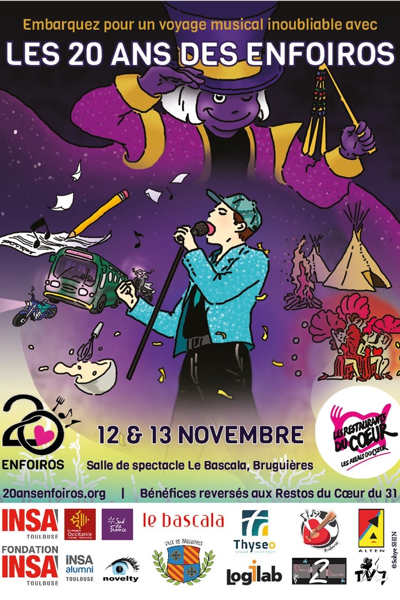 Les 20ans des Enfoiros main poster