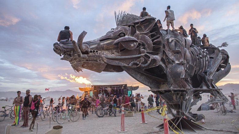 The Burning Man Festival main backdrop