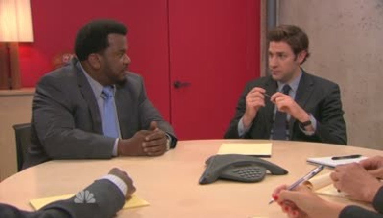 The Office S09E11 — Suit Warehouse episode still