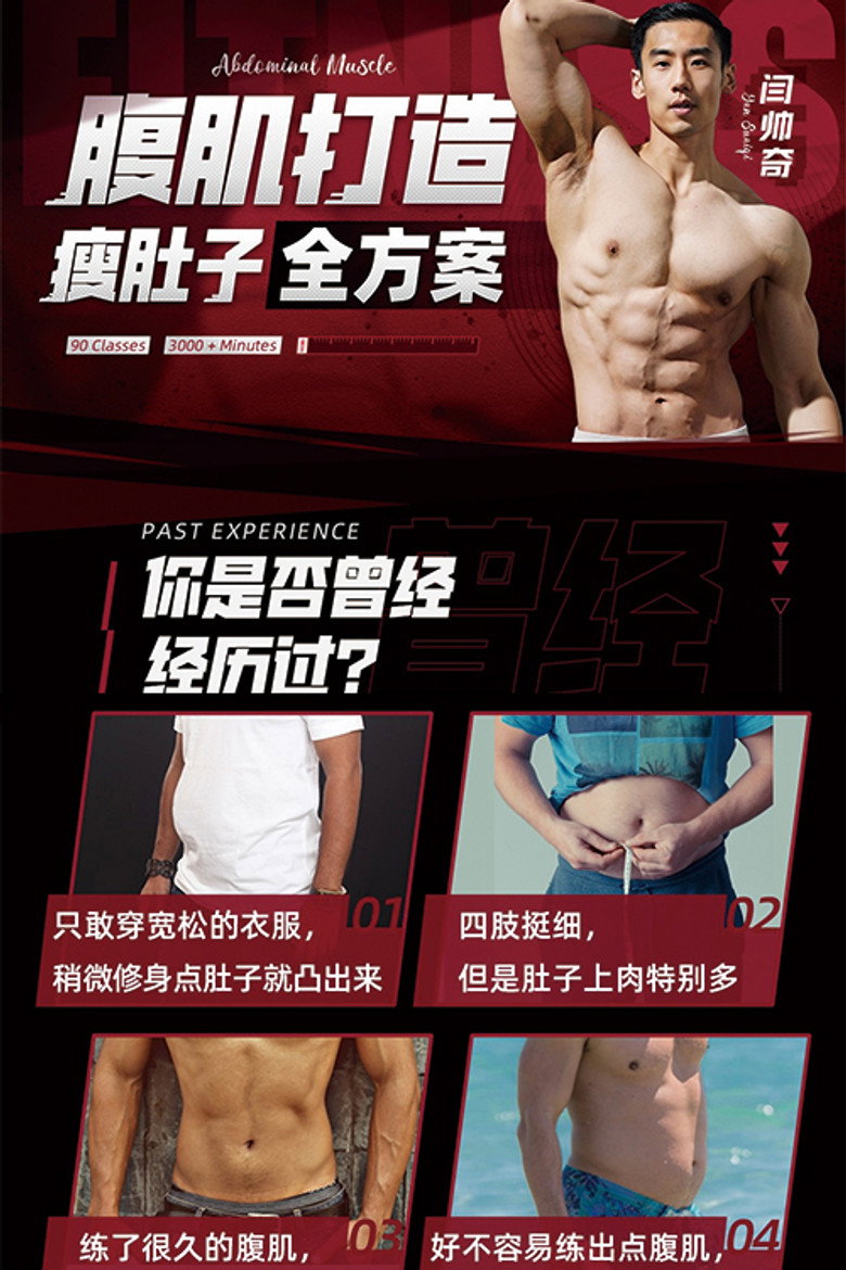 Official poster for Men Abs Sculpt Fat Loss by Yan Shuaiqi
