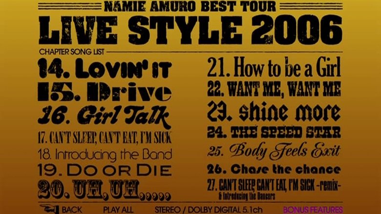 Namie Amuro Best Tour Live Style 2006 main backdrop