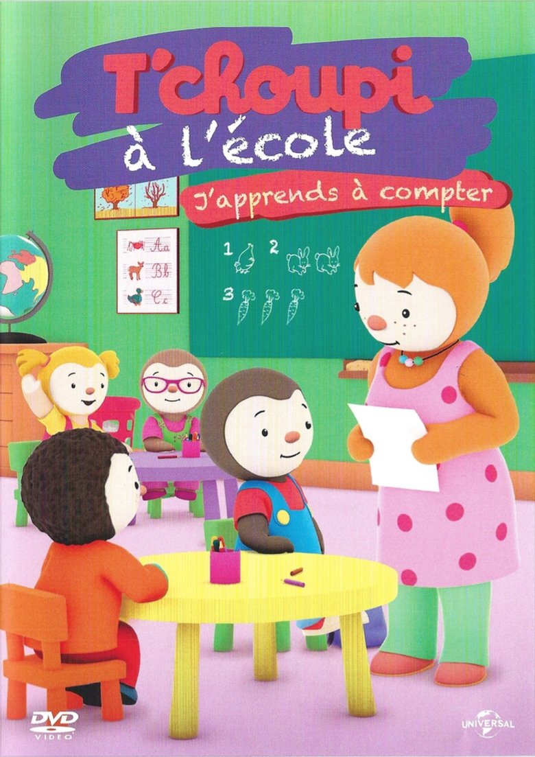 T'choupi à l'école - J'apprends à compter main poster